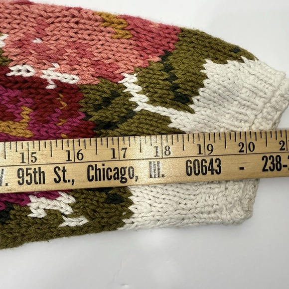 Vintage Express Handknitted Floral Sweater M/Ramie Corton 80's 90's Cottagecore - Picture 9 of 9